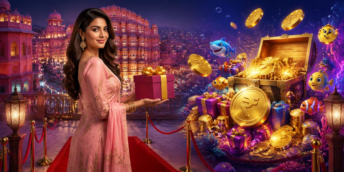 Casual fishing game popular in Jaipur, with vibrant colors and animated graphics